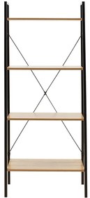 ΒΙΒΛΙΟΘΗΚΗ- ΡΑΦΙΕΡΑ RAMON PAKOWORLD ΦΥΣΙΚΟ-ΜΑΥΡΟ 60X23X145,5ΕΚ