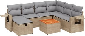 vidaXL Patio Sofa Set 6-θέσια Μίξη μπεζ και ανοιχτό γκρι