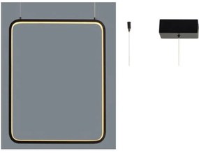 Φωτιστικό Οροφής Led V30LEDP36BK 19W 3000K 1820lm 36X14XH152 Black Aca Decor Metal