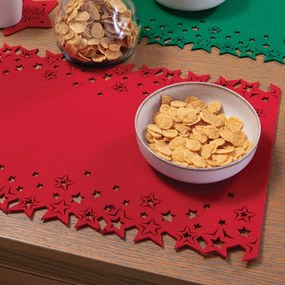 Χριστουγεννιάτικα Σουπλά (Σετ 2τμχ) Nef-Nef Homeware Snow Star Red