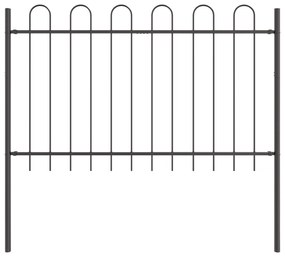 vidaXL Φράχτης Κήπου με Hoop Top σε Γκρι, 3.4 x 0.8 μ, Ξυλόγυρος