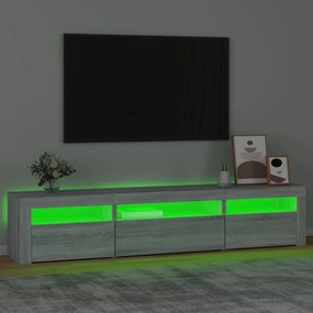 Έπιπλο Τηλεόρασης με LED Γκρι Sonoma 195x35x40 εκ. - Γκρι