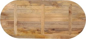 vidaXL Επιφάνεια Τραπεζιού Οβάλ 110x50x2,5 εκ. Μασίφ Ξύλο Μάνγκο