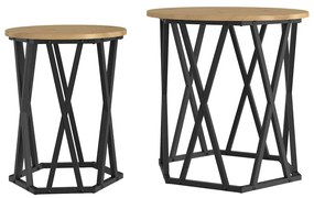 vidaXL Τραπεζάκι σαλονιού 2 pcs artisan δρυς 50 x 50 x 50 cm