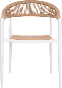 ΠΟΛΥΘΡΟΝΑ ΑΛΟΥΜΙΝΙΟΥ GRET HM5854.01 ΛΕΥΚΗ PE RATTAN ΜΠΕΖ 56x55,5x78Υεκ.