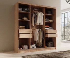 Ντουλάπα Medeo 200 συρόμενη-Sonoma