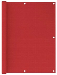 Διαχωριστικό Βεράντας Κόκκινο 120 x 300 εκ. από HDPE - Κόκκινο