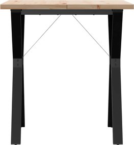 vidaXL Τραπέζι Τραπεζαρίας Πλαίσιο Y Μασίφ Πεύκο/Ατσάλι