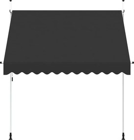 vidaXL Τέντα Συρόμενη Χειροκίνητη Ανθρακί 250 εκ.