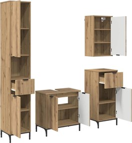 vidaXL Σετ Επίπλων Μπάνιου 4 τμχ. Artisan Oak