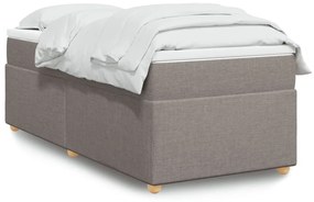 vidaXL Κρεβάτι Boxspring με Στρώμα Taupe 90x190 εκ.Υφασμάτινο