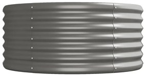 vidaXL Ζαρντινιέρα Γκρι 224x80x36 εκ Γαλβανισμένος χάλυβας