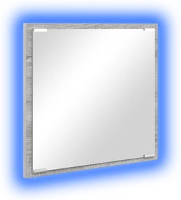 vidaXL LED Καθρέφτης Μπάνιου Γκρι Σοναμά 40x8.5x37 εκ Επεξεργασμένο Ξύλο
