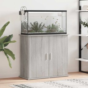 vidaXL Βάση Ενυδρείου Γκρι Sonoma 81x36x73 εκ. από Επεξεργασμένο Ξύλο
