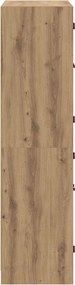 vidaXL Highboard Artisan Oak 68 x 37 x 142 εκ Επεξεργασμένο ξύλο