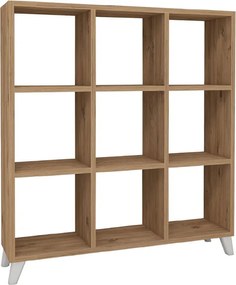 Βιβλιοθήκη Saul Megapap χρώμα pine oak 88,2x20x88,2εκ.
