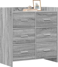 vidaXL Πλαϊνό γραφείο Γκρι Sonoma 75 x 33 x 80 εκ Επεξεργασμένο Ξύλο