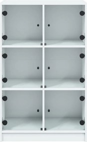 vidaXL Ντουλάπι με Πόρτες Λευκό 68x37x109 εκ. από Επεξεργασμένο Ξύλο