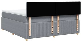 ΚΡΕΒΑΤΙ BOXSPRING ΜΕ ΣΤΡΩΜΑ ΑΝΟΙΧΤΟ ΓΚΡΙ 180X200 ΕΚ. ΥΦΑΣΜΑΤΙΝΟ 3287542