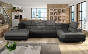 Γωνιακός καναπές Cotere Bis-Gkri-mauro-Δεξιά