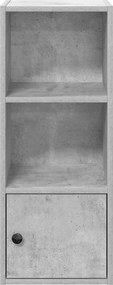 vidaXL Βιβλιοθήκη Γκρι Σκυροδέματος 31x24x77 εκ. Επεξεργ. Ξύλο