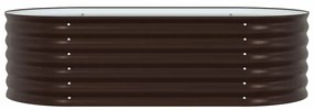 vidaXL Υπερυψωμένη Ζαρντινιέρα Καφέ 160 x 80 x 44 cm Ατσάλι