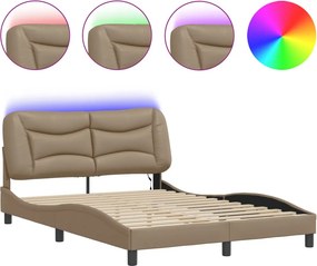 vidaXL Πλαίσιο κρεβατιού με LED χωρίς στρώμα Hvar 120x200 εκ.