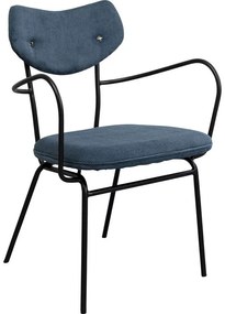 Καρέκλα Τραπεζαρίας Viola Μπλε Ύφασμα 59x55,3x82 εκ. - Μπλε