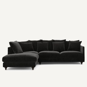 Γωνιακός καναπές-κρεβάτι από βελούδο, Lazare