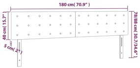 Κεφαλάρι Κρεβατιού LED Λευκό 180x5x78/88 εκ. Συνθετ. Δέρμα - Λευκό