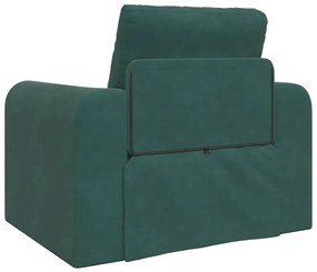 vidaXL Κρεβάτι καναπές Σκούρο πράσινο 98 x 71 x 83 εκ. Βελούδο