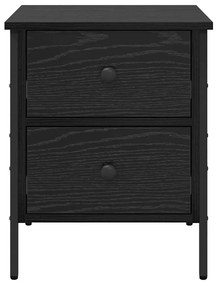 vidaXL Κομοδίνο με συρτάρι Μαύρη δρυς 40 x 42 x 50 cm