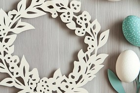 Intra απο ξύλο plywood Χρώμα wenge 3mm-4mm πάχος - Πασχαλινά στεφάνια με Cut File Δίασταση 4x4 cm INTRAFABR-117565053