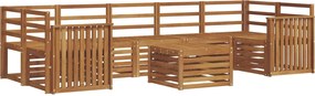 vidaXL Σετ Καναπέ 8 pcs Φυσικό Στερεό Ξύλο Ακακίας