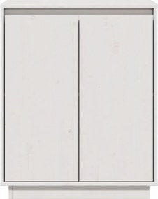 vidaXL Ντουλάπι Λευκό 60 x 34 x 75 εκ. από Μασίφ Ξύλο Πεύκου