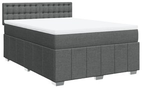 ΚΡΕΒΑΤΙ BOXSPRING ΜΕ ΣΤΡΩΜΑ ΣΚΟΥΡΟ ΓΚΡΙ 140X200 ΕΚ ΥΦΑΣΜΑΤΙΝΟ 3289406