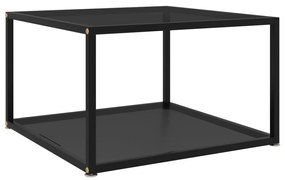 vidaXL Τραπεζάκι Σαλονιού Μαύρο 60 x 60 x 35 εκ. από Ψημένο Γυαλί