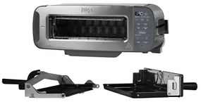 Τοστιέρα Ninja 3 σε 1 ST202EU, 2400W, 7 προγράμματα, έλεγχος θερμοκρασίας, ψησταριά, απόψυξη, αναθέρμανση, οριζόντια λειτουργία, ασημί