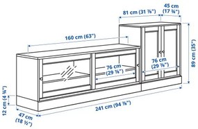 HAVSTA σύνθεση αποθήκευσης TV, 241x47x89 cm 095.347.72