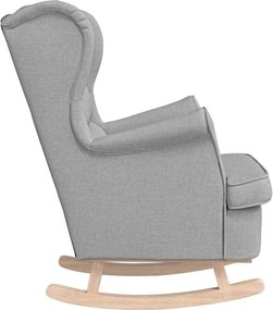 vidaXL Κουνιστή καρέκλα Cloud Grey 74x90x102 cm Ύφασμα