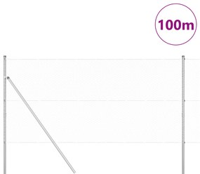 vidaXL Hexagon Fence 1.4x100 μ Γαλβανισμένος χάλυβας