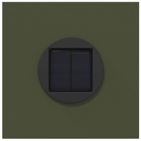 vidaXL Ηλιακό LED Φως Δρόμου με φώτα με μπαταρία 2 pcs Ελιά Πράσινη