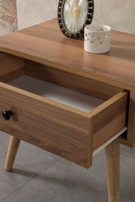Κομοδίνο Καρυδί RONUBRI 55x55x30