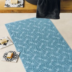 Πατάκι Μπάνιου Pika 01 Blue Kentia 50X70 100% Cotton
