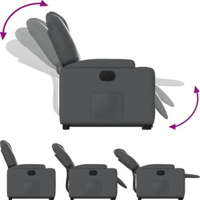 vidaXL Πολυθρόνα Ηλεκ Ανακλινόμενη με Ανύψωση Συνθετικό Δέρμα