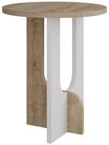 Βοηθητικό τραπέζι Luna φυσικό-λευκό Φ40x47εκ 40x40x47 εκ.