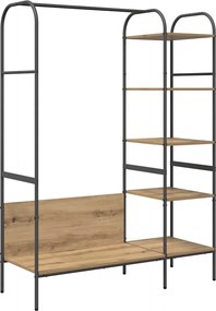 vidaXL Ράφι Ρούχων με ράφι Μπεζ 120 x 44 x 160 εκ Επεξεργασμένο ξύλο