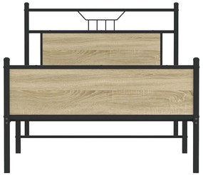 vidaXL Πλαίσιο Κρεβατιού Χωρ. Στρώμα Sonoma Δρυς 100x200εκ Επ. Ξύλο