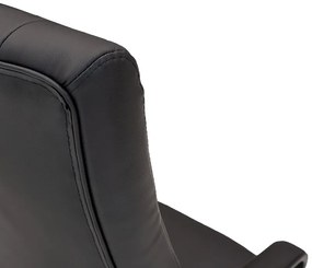 Καρέκλα γραφείου διευθυντή Roby pakoworld με pu χρώμα μαύρο - Τεχνόδερμα - 090-000012