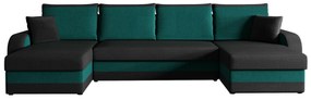 Γωνιακός Καναπές Comfivo 297, Λειτουργία ύπνου, Αποθηκευτικός χώρος, 304x140x80cm, Πόδια: Πλαστική ύλη | Epipla1.gr